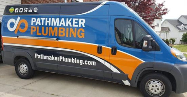 Pathmaker Plumbing services van in Charlotte, NC