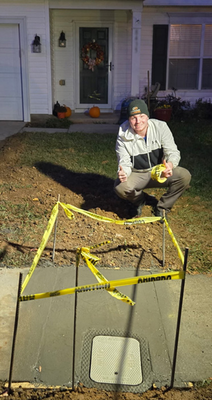 Underground slab plumbing line repair at a Highland Creek home