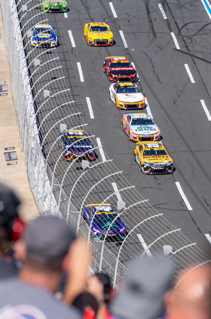 plumbing-team-near-conrod-race-track NASCAR race cars at Charlotte Motor Speedway in Concord, North Carolina