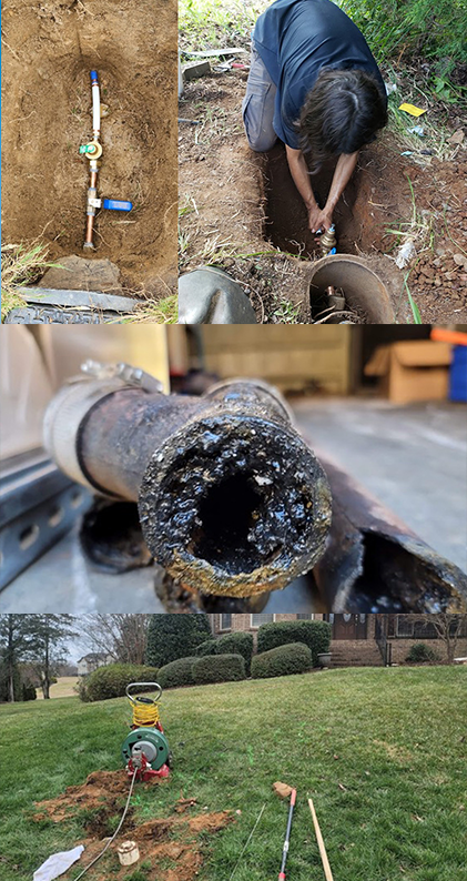 Plumbing Repairs in Waxhaw, NC Pathmaker Plumbing repairs including underground water line work, clogged pipe removal, and drain cleaning in Waxhaw, NC